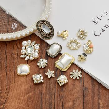 diy合金鉆盤發箍服飾配件珍珠
