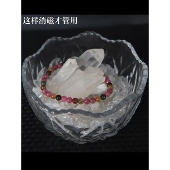 碎石工具消磁原礦六稜天然白水晶