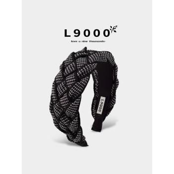 L9000/韓國2023年新款發箍遮白發頭飾寬邊麻花頭窟防滑大臉發卡