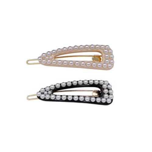 高端劉海小發夾新款幸運珍珠法國亞歷山大同款側邊夾別夾丸子頭飾