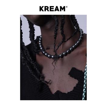 KREAM WOO專屬黑貝女珍珠項鏈