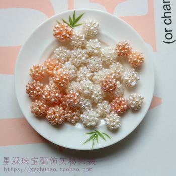 diy花球耳墜配件天然淡水珍珠