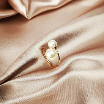 食指女鍍金ins飾品手鐲珍珠