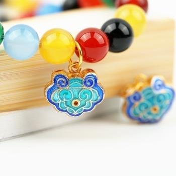 DIY琺瑯掐絲手鏈飾品配件景泰藍