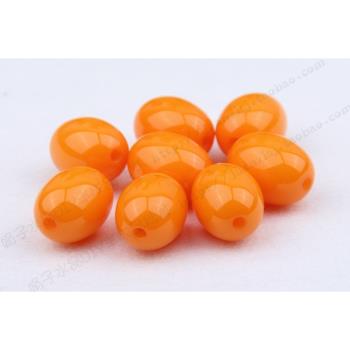 DIY 6-9MM橘黃色合成琥珀蜜蠟