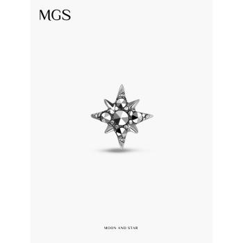 MGS曼谷銀星星單只個性女耳環