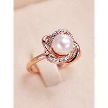 裝飾戒指女食指珍珠時尚個性小眾設計輕奢高級感指環2024新款高端