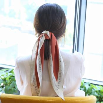 新款韓國可愛外出絲巾復古綁頭發