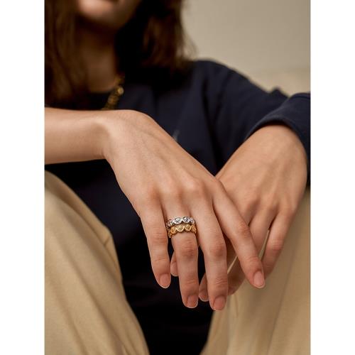 PAUSA ANN s925 復古感太陽徽章小眾個性設計戒指