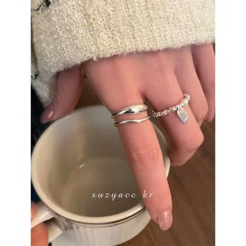 suzyacc kr雙層純銀設計感戒指