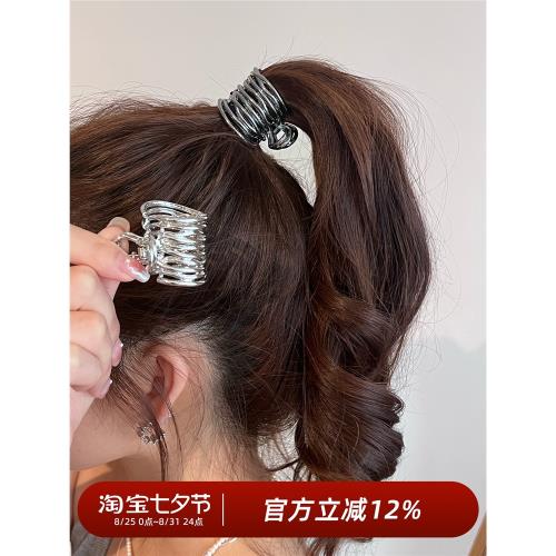 高馬尾不塌固定神器防塌小抓夾發飾夾子頭飾發夾女后腦勺網紅發卡