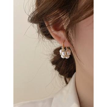 法式復古珍珠耳墜女高級感輕奢小眾設計感耳飾2023年新款潮耳環