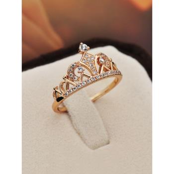 皇冠戒指女ins潮個性食指指環網紅韓版夸張簡約鍍玫瑰金時尚飾品
