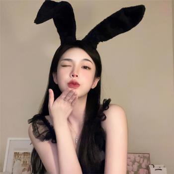 飾品可愛兔子耳朵毛絨發卡頭飾