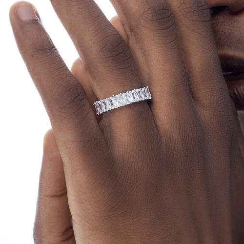 GRGR  S925純銀彩色鋯石戒指男潮牌嘻哈冷淡風高級感女同款食指環