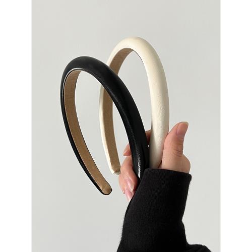 DOUDOUSTORE法式復古基礎高盧頂顯臉小發箍夏天純色外出壓發頭箍