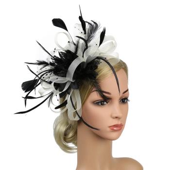 European and American feather headdress bride hair accessor