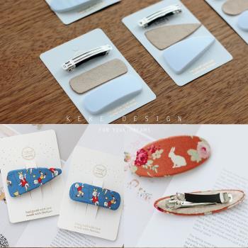 DIY韓版布藝彈簧夾刺繡發卡