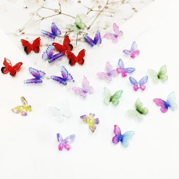 立體蝴蝶日系網紅樹脂指甲飾品