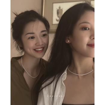 ins項鏈手工女鐘楚曦天然珍珠