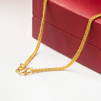 純銀女盒子鍍黃金配飾項鏈