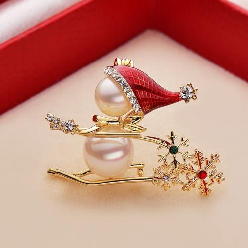 圣誕節新年禮物雪人雪花胸針高端精致時尚高級感高檔女別針扣胸花