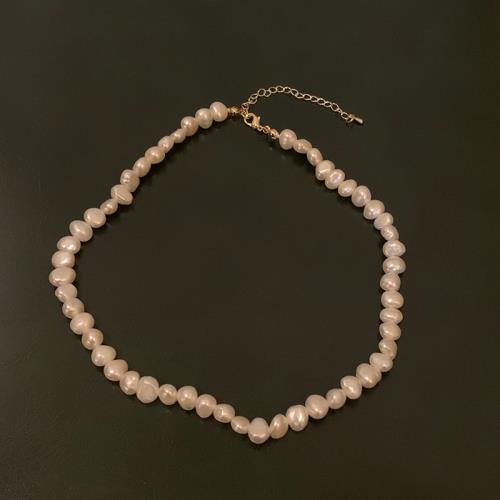 簡約冷淡風氣質巴洛克珍珠鎖骨鏈輕奢小眾設計感項鏈頸鏈百搭配飾