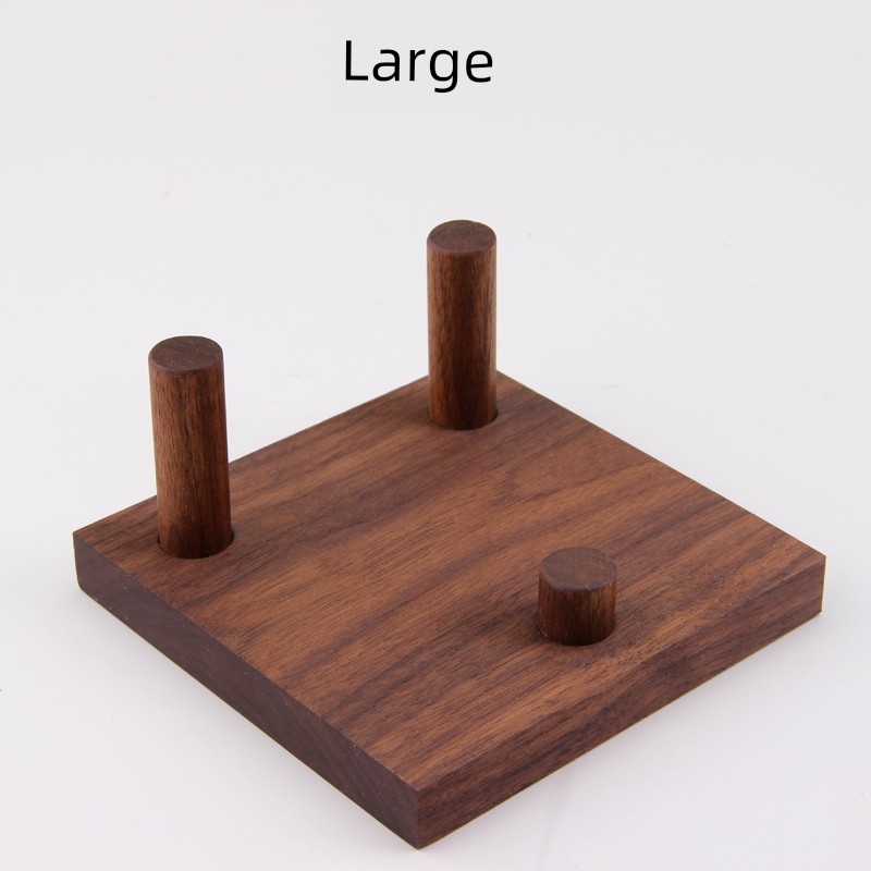 新品上市胡桃木水晶展示架礦石原石礦物標本底座石頭擺件收納架|首飾