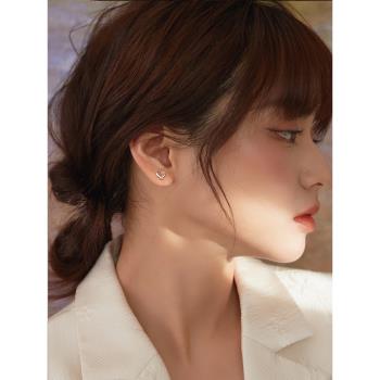 PT950鉑金女18K小眾設計免摘耳釘