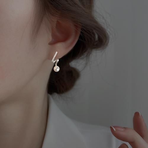 韓國網紅小眾設計感女珍珠耳釘