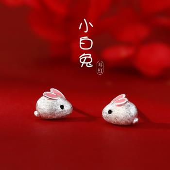 925純銀女立體動物十二生肖耳釘