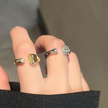 韓版個性百搭戒指女生 ins冷淡風指環開口調節熱賣歐美風配飾
