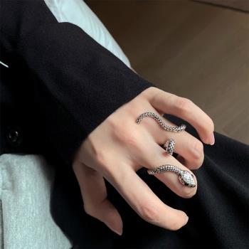 蛇形復古女ins小眾設計時尚戒指