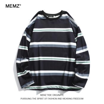 MEMZ簡約設計長袖圓領上衣T恤衫