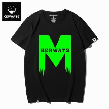 KERWATS大碼胖子英文字母半袖t恤