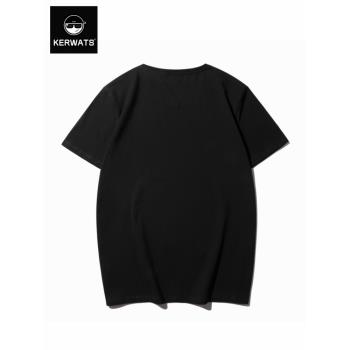 KERWATS/可維斯品牌英文字母潮牌印花t恤95棉男女T恤夏季圓領短袖