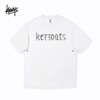 KERWATS/可維斯品牌大碼男女情侶裝英文字母印花男女同款短袖t恤