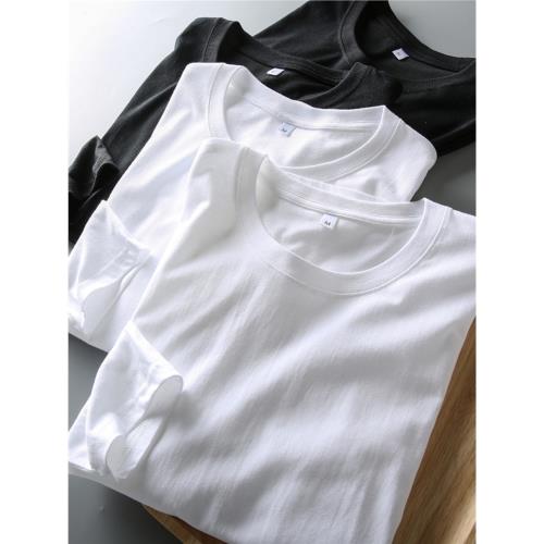 人手幾件！男士男士基礎款舒適純棉簡約百搭圓領長袖T恤打底衫