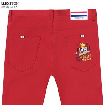Polo品牌紅色保羅刺繡秋季牛仔褲