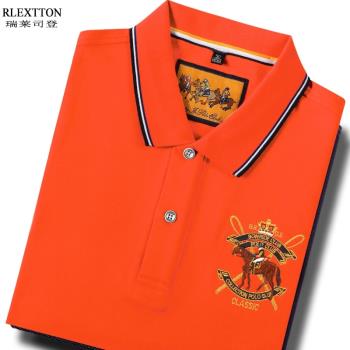 品牌男裝保羅秋冬季橙色長袖T恤