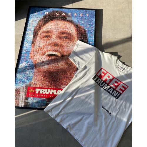 楚門的世界創意預告片電影海報宣傳印花美式衣服高街休閑復古T恤