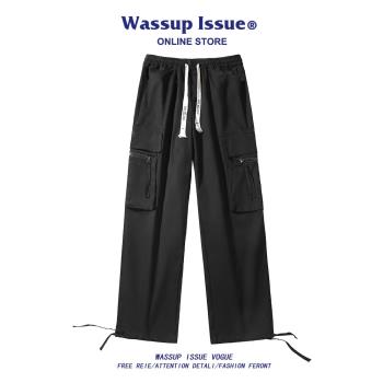 WASSUP ISSUE國潮男款春秋闊腿褲