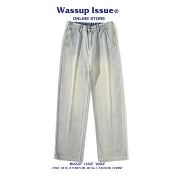 WASSUP ISSUE男款春秋水洗牛仔褲