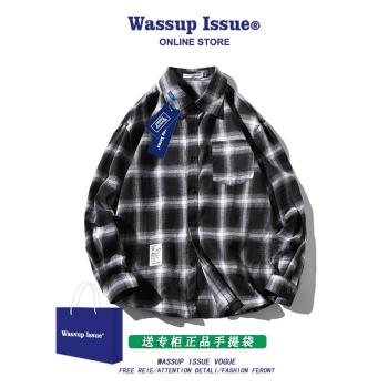 WASSUP ISSUE休閑男士長袖襯衫