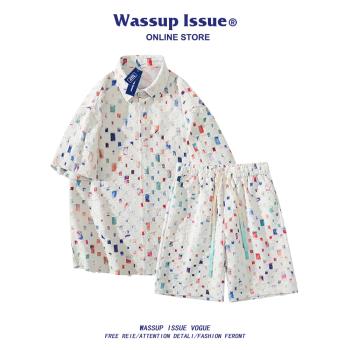 WASSUP ISSUE夏季破洞短袖短褲