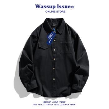 WASSUP ISSUE男款復古長袖襯衫