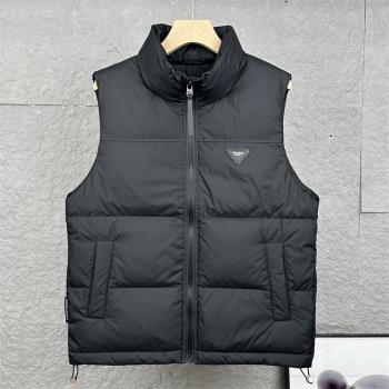 冬季新款男士外套潮牌白鴨絨馬甲保暖防寒羽絨服馬夾休閑坎肩背心