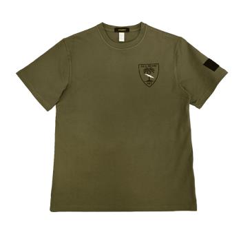 夏季休閑美式休閑DEA小隊戰術短袖男青年圓領純棉軍綠色印花T恤