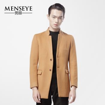Menseye男眼冬季新款商務休閑韓版西服時尚 羊毛呢西裝外套男