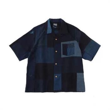 【售完】visvim KOFU ICT WALLIS SHIRT拼接日系古布藍染短袖襯衫